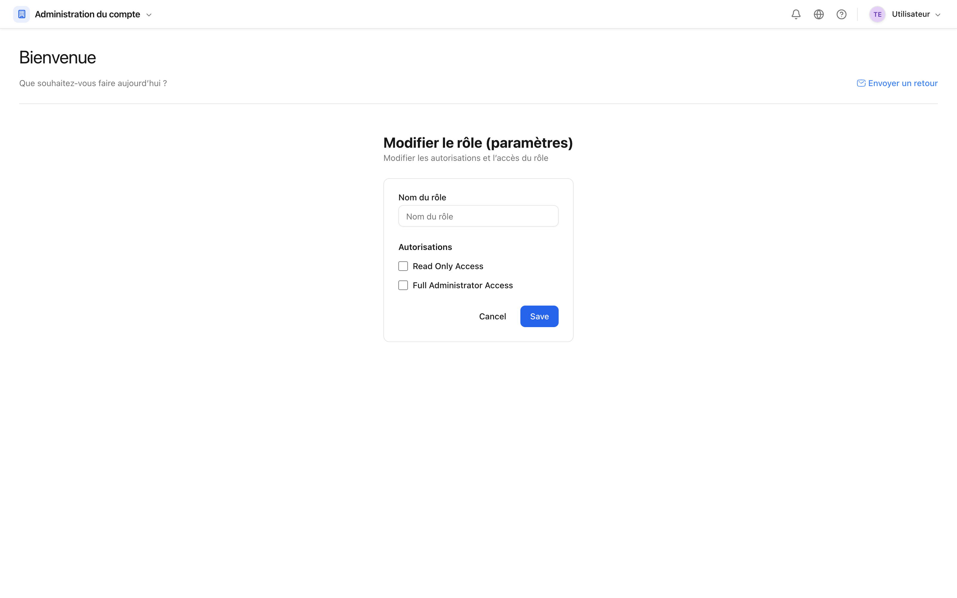 Modification d'un rôle