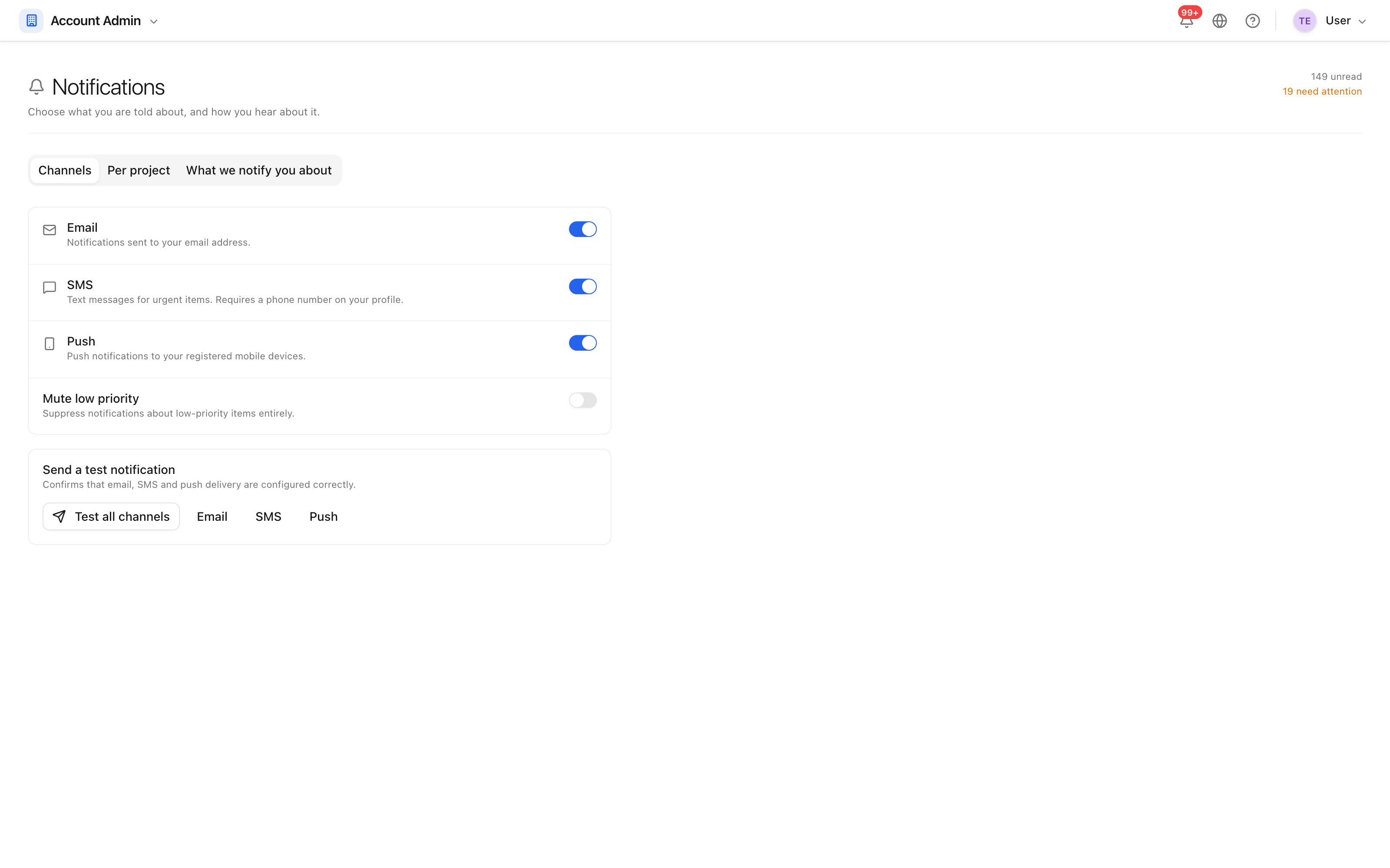 Your notification preferences